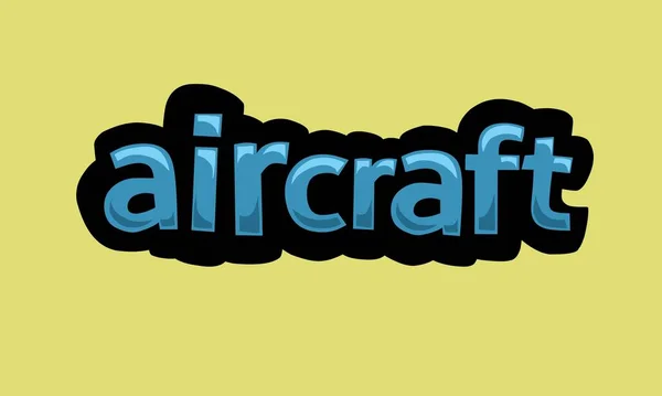 Air Craft Pisanie Wektor Projekt Żółtym Tle Bardzo Proste Bardzo — Wektor stockowy
