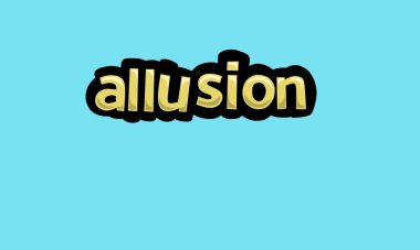 ALLUSION mavi arkaplan üzerine vektör tasarımı yazmak çok basit ve çok havalı