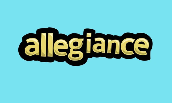 Allegiance Escrever Design Vetorial Fundo Azul Muito Simples Muito Legal — Vetor de Stock