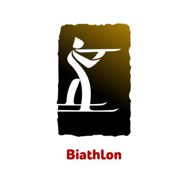 Beyaz bir arkaplanda izole edilmiş kış sporları ikonu