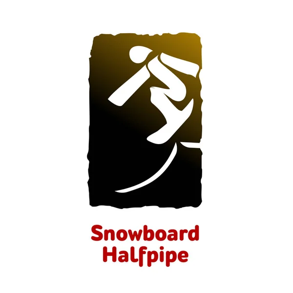 Beyaz bir arkaplanda izole edilmiş kış sporları ikonu — Stok fotoğraf