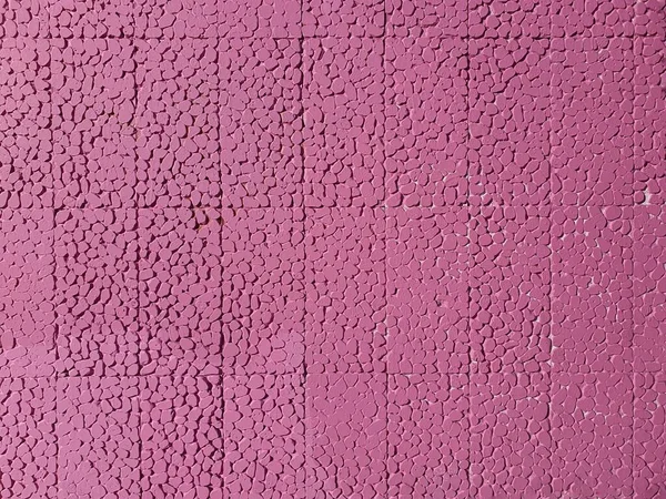 Muri Mattoni Ordinatamente Disposti Dipinti Rosa Rendono Facili Ricordare — Foto Stock