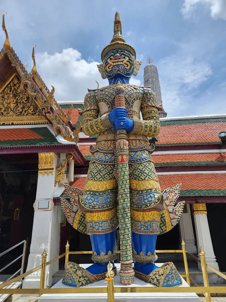 Gigante Guardia Della Porta Del Tempio Wat Phra Kaew Ottava — Foto Stock