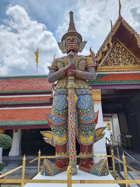 Géant Gardant Porte Temple Wat Phra Kaew Dixième Appelle Tosagirithorn — Photo