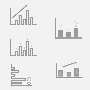 İş için grafikler şablonu, sunumlar için grafikler, vektör, png, grafik kümesi, iş çözümü, iş simgeleri