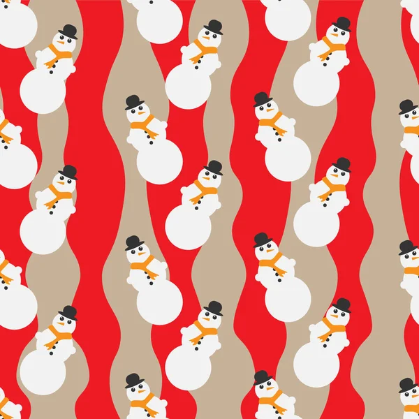 Απρόσκοπτη Μοτίβο Άπειρο Μοτίβο Χαριτωμένο Χριστούγεννα Εικονογράφηση Χιονάνθρωπο Νιφάδες Χιονιού — Φωτογραφία Αρχείου