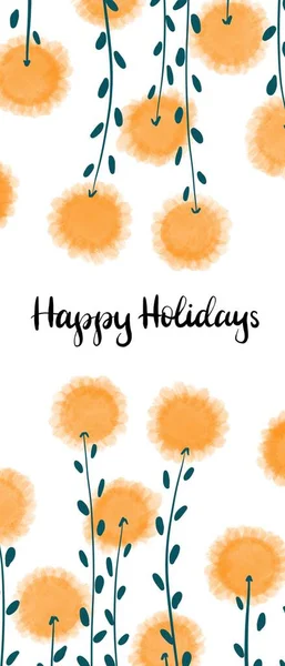 Happy Holidays Abstract Background Flowers Plants Minimalism Colorful Beautiful Abstract — Stock Photo, Image