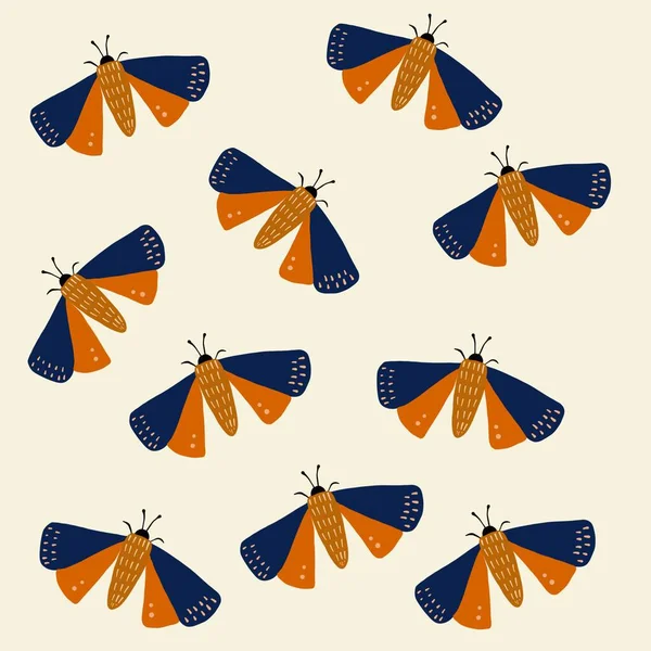 Abstract Unusual Butterflies Beautiful Butterflies Retro Style Butterflies Unusual Lines — Stockfoto