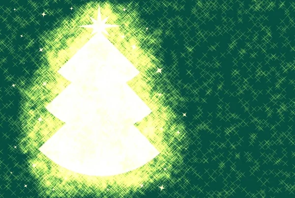 美しい背景の上に輝くクリスマスツリー — ストック写真