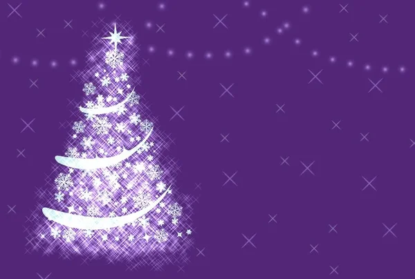 Luminoso Albero Natale Incandescente Bellissimo Sfondo — Foto Stock