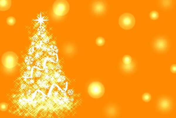 Hell Leuchtender Weihnachtsbaum Auf Schönem Hintergrund — Stockfoto