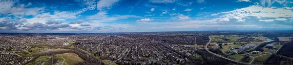 Aerial Panorama City Lexington Kentucky Downtown Area Distance Left Waste — Stock Photo, Image