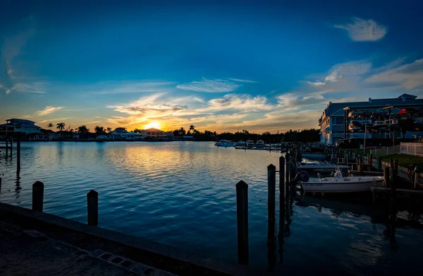 Sunset Bay Hosting Boats Marina Close Naples South Florida — Stock Photo, Image