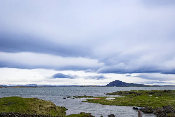 Icelandic Wet Lands Landscape Volcanic Crater Horizon — Stock Photo, Image