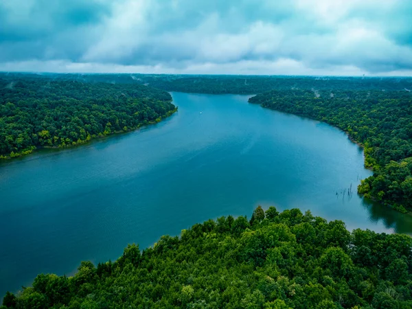 Aerial View Taylorsville Lake Shape Central Kentucky Tree Covered Shoreline — Stockfoto