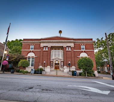 Versailles municipal building in the downtown area of a small city in Woodford county in Kentucky USA