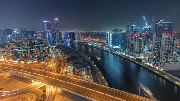 아랍에미리트 두바이의 비즈니스 위에서 바라본 — 스톡 사진