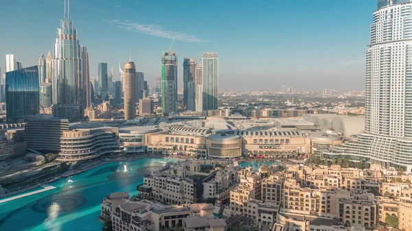 Veduta Aerea Del Quartiere Dubai International Financial Centre Durante Periodo — Foto Stock