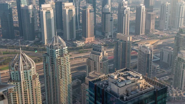 Jlt Dubai Kikötői Felhőkarcolók Sheikh Zayed Road Légi Időzóna Közelében — Stock Fotó