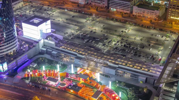 Gate Avenue Nuova Passeggiata Aerea Timelapse Notte Situato Nel Centro — Foto Stock