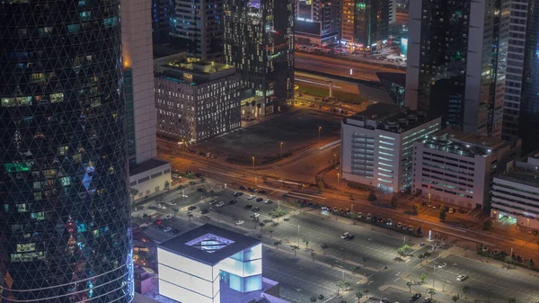 Gate Avenue Neue Promenade Luftaufnahme Nacht Zeitraffer Befindet Sich Internationalen — Stockfoto