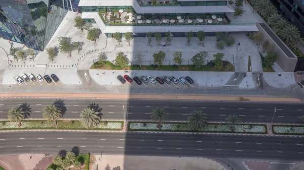Ofis Kulesi Dubai Uluslararası Finans Merkezi Zaman Diliminde Yer Almaktadır — Stok fotoğraf