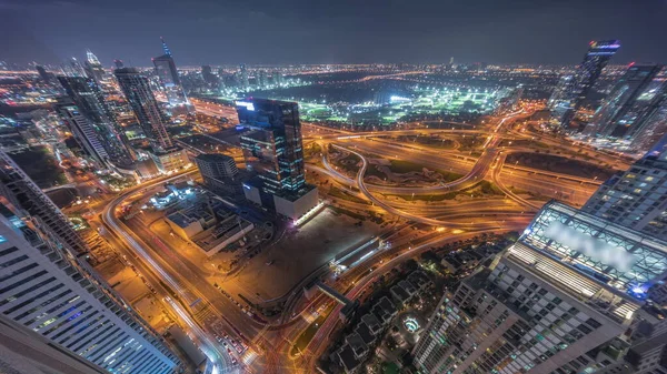 Enorme Junção Rodoviária Entre Distrito Jlt Marina Dubai Interceptada Pelo — Fotografia de Stock