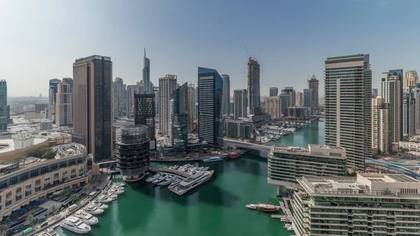 Panorama Mostrando Vista Aérea Para Arranha Céus Marina Dubai Torno — Fotografia de Stock