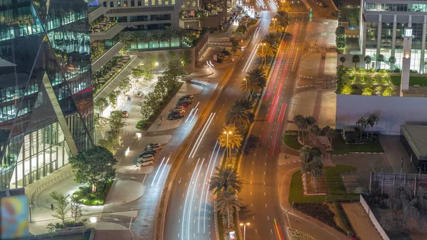 Вид Высоты Птичьего Полета Улицу Аль Саада Районе Difc Дубае — стоковое фото