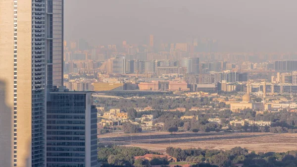 Luchtfoto Van Huizen Deira Dubai Kreek Wijk Met Typische Oude — Stockfoto