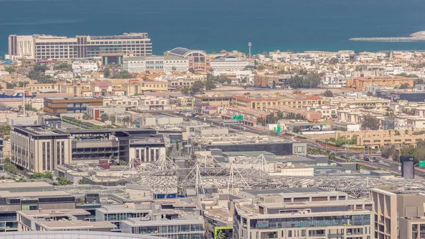 City Walk District Timelapse New Urban Area Dubai Downtown Residential — Stock Photo, Image