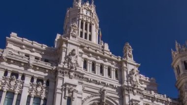 Cibeles Sarayı 'nın zaman atlaması, Madrid Belediye Binası. Madrid 'de, İspanya
