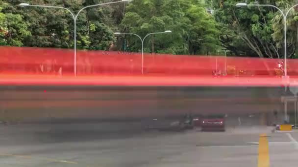 I korsningen av gatorna i Singapores nära Chinatown timelapse. — Stockvideo