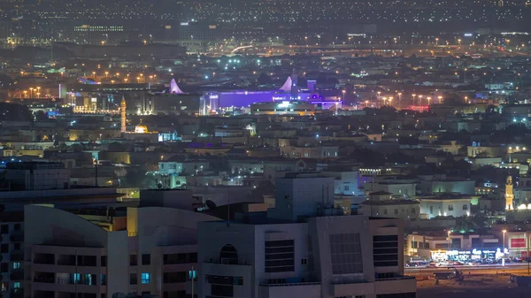 Wolkenkrabbers Wijk Barsha Heights Veel Villa Achtergrond Luchtfoto Dubai Skyline — Stockfoto