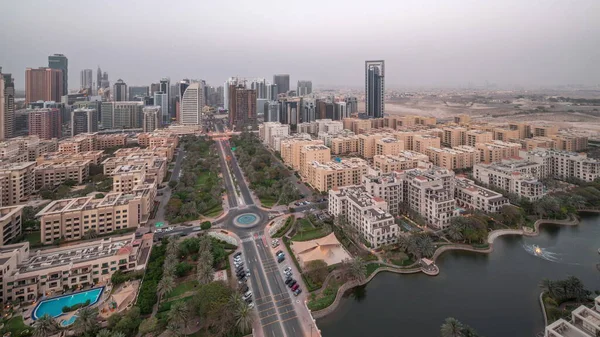Rascacielos Distrito Barsha Heights Edificios Poca Altura Distrito Greens Dubai —  Fotos de Stock