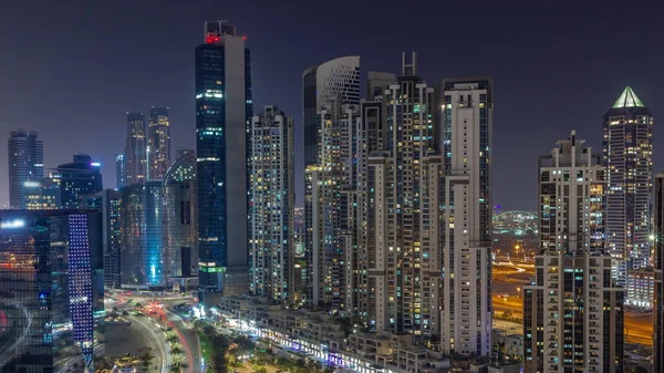 Bay Avenue Modern Towers Residential Development Business Bay Aerial All — Stock Photo, Image