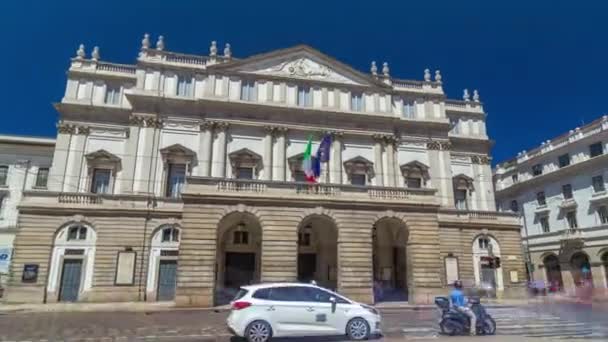 Main concert hall of Teatro alla Scala, an opera house timelapse hyperlapse in Milan, Italy. — Stock Video
