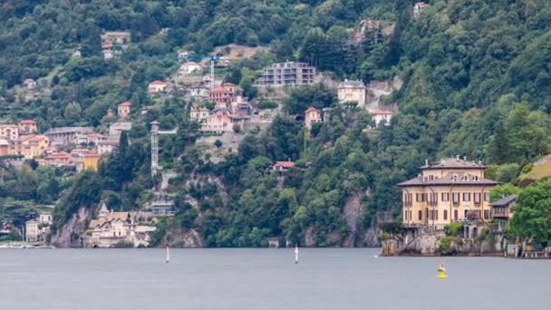 Landskap med Comosjön timelapse, Lombardiet, Italien — Stockvideo