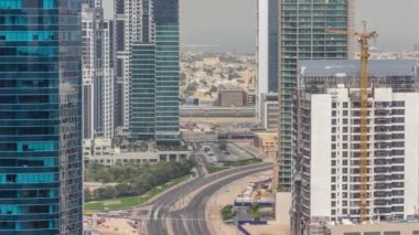 Dubai iş bay towers adlı gün zaman hava timelapse.