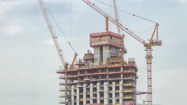 Construção em Dubai timelapse, Emirados Árabes Unidos — Vídeo de Stock