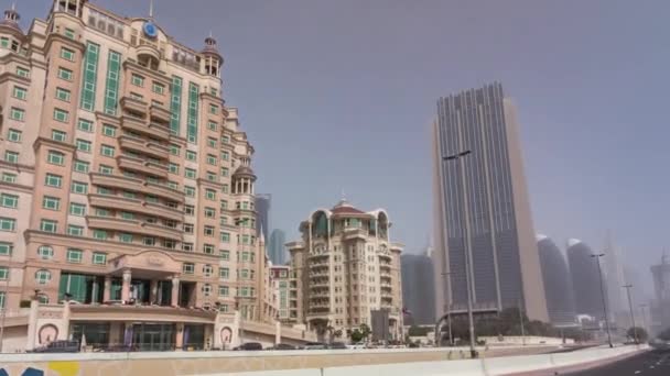 마천루 timelapse hyperlapse와 두바이 금융 센터 — 비디오
