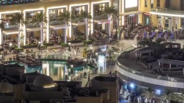 Dubai şehir gece hava timelapse