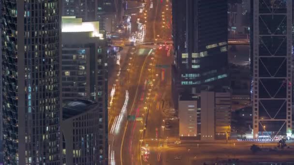 Dubai 'deki otoyolda yoğun bir trafik vardı.. — Stok video