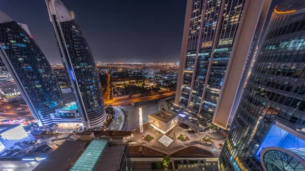 Gate Avenue Promenade Located Dubai International Financial Center Aerial Night — Stock Photo, Image