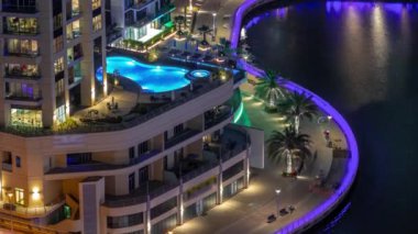 Dubai Marina Rıhtımı ve Şehir Gezisi Gecesi Zaman Çizelgesi.