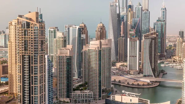 Vista Vari Grattacieli Nel Blocco Più Alto Recidenziale Dubai Marina — Foto Stock