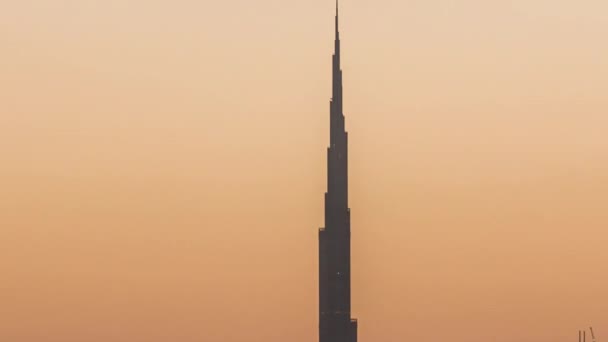 Skyline del centro de Dubai día a noche timelapse. — Vídeo de stock