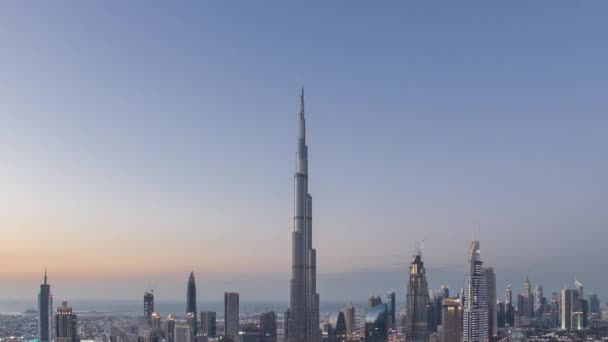 Dubai Downtown w Dubaju, Zjednoczone Emiraty Arabskie — Wideo stockowe