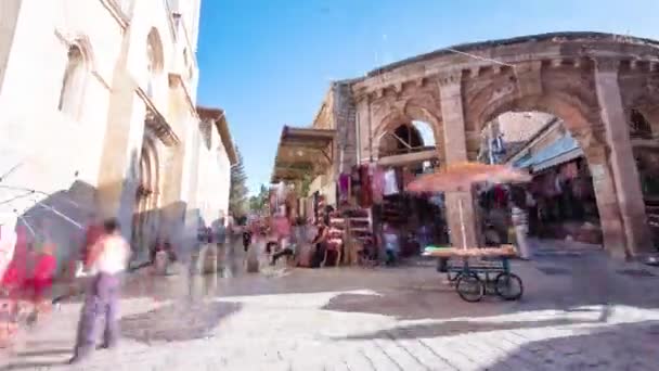 Eski Kudüs şehri, İsrail timelapse hyperlapse renkli Çarşısı — Stok video