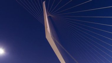 Kudüs girişinde Santiago Calatrava timelapse hyperlapse tarafından köprü görünümü